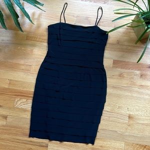 Sophisticated Flapper-style black cocktail dress